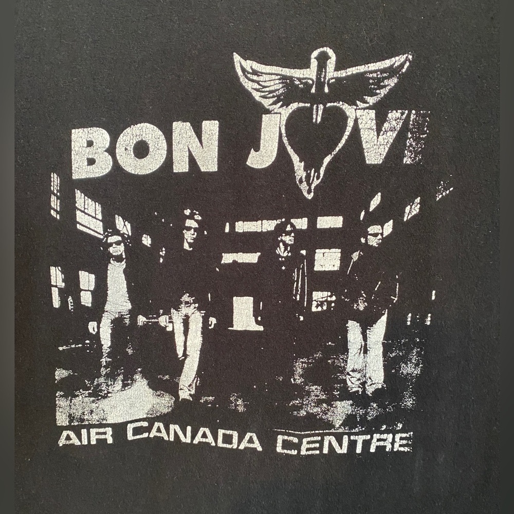 Bon Jovi Black T-Shirt Adult Med Air Canada Centre Concert - Picture 7 of 9